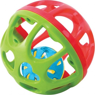 Playgo Chrastící míček Červenozelená