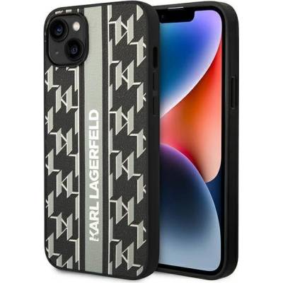 KARL LAGERFELD Кейс Karl Lagerfeld KLHCP14MPGKLSKG за iPhone 14 Plus 6.7"", твърд, сив / сив, Monogram Stripe