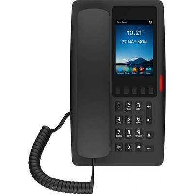 Fanvil VoIP телефон Fanvil H6W, 3.5" (8.89cm) цветен дисплей, 5 брой линии, Wi-Fi, PoE, LAN, черен (FANVIL-H6W-BK)