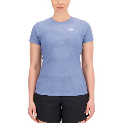 New Balance Тениска New Balance Q Speed Jacquard Short Sleeve Син Velikost L