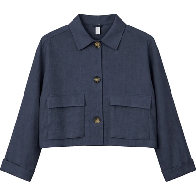 Mazine Дамско ежедневно яке Mazine Women's Short Linen Jacket Casual jacket - Ink Blue (103-2946-0213)