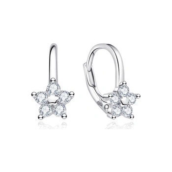 Nubis Stříbrné dívčí náušnice kytičky DN-0105