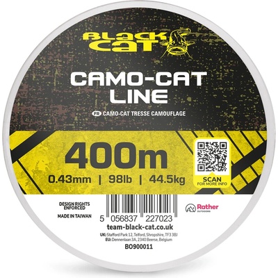 Black Cat Splétaná Šňůra Camo-Cat Line 400 m - 0,65 mm 80 kg
