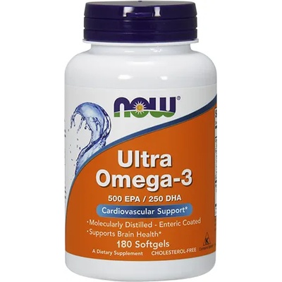 NOW Рибено масло NOW Ultra Omega 3 Fish Oil, 180 Softgels