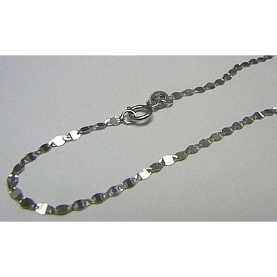 Klenoty Budín Dámský pevný zlatý náramek z bílého zlata 585/0,59gr 18cm HK7139