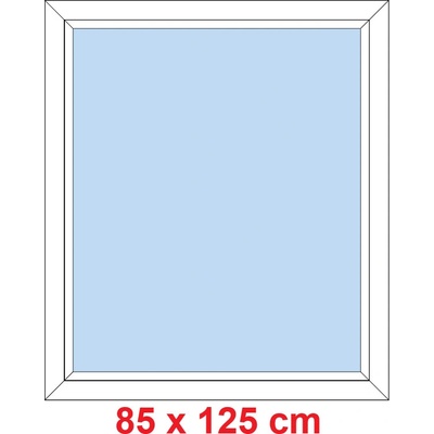 Soft Plastové okno 85x125 cm, FIX neotevíravé, Antracit struktura/bílá
