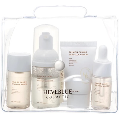 Heveblue Salmon Caring Centella Special Travel Kit Bag - Миниатюрен комплект