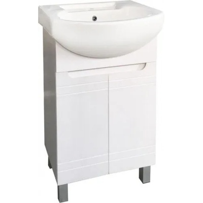 Inter Ceramic Долен шкаф за баня ICP 5044 NEW, Inter Ceramic, PVC, бял, с умивалник, 50x40x85см (5044 NEW)