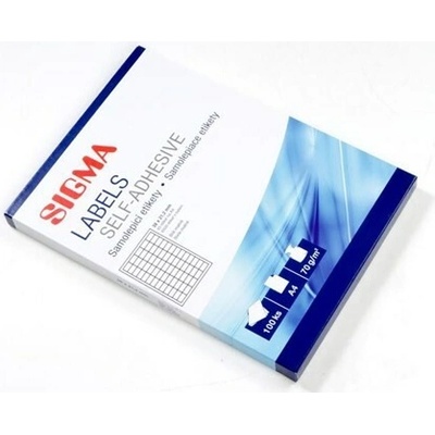 SIGMA Etikety 38 x 21,2 mm biele 100 listov 1 ks