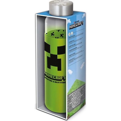 Sklenená fľaša s nanovláknom Minecraft 585 ml