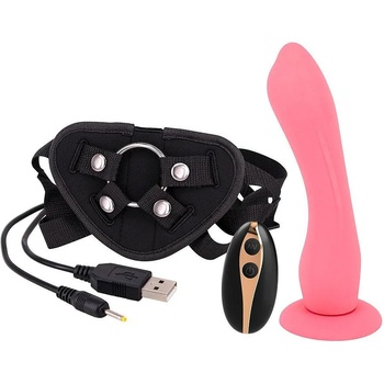 Image 1 of Seven Creations 7inch Vibration Dildo Strap-on pink