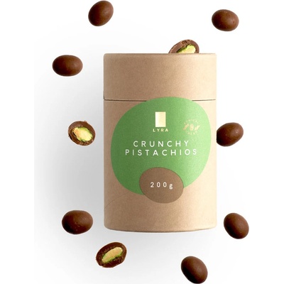 Lyra Crunchy pistachios pistácie v mliečnej čokoláde 200 g