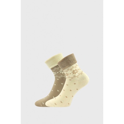 Lonka dámské teplé ponožky 2 páry Frotana angora