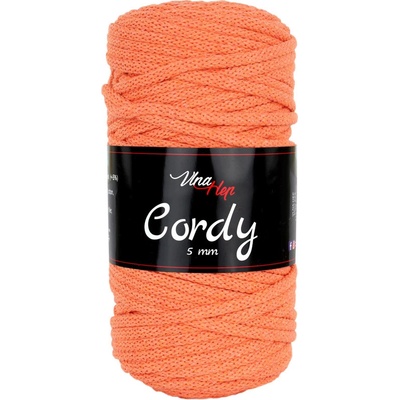 Vlna-hep Cordy 5mm - šňůra - bavlna Cordy 5mm: 8194 Pomerančová