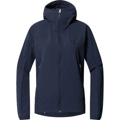 Haglöfs Дамско софтшел яке Haglöfs Women's Rosson Softshell Hood Softshell jacket - Tarn Blue (103-2405-0413)