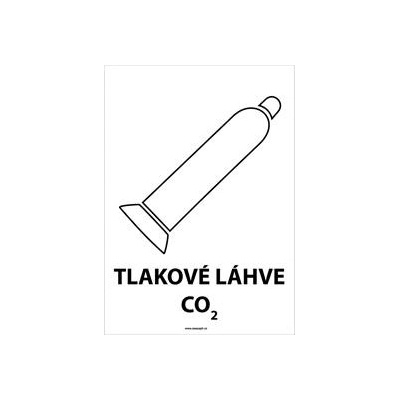 TLAKOVÉ LAHVE CO2, Samolepka A5