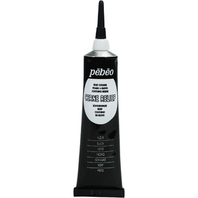 Pébéo Vitrail Kontúra na sklo 37 ml Black