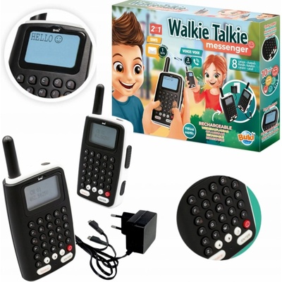 BUKI Vysielačky Walkie Talkie Messanger dobíjacie batérie