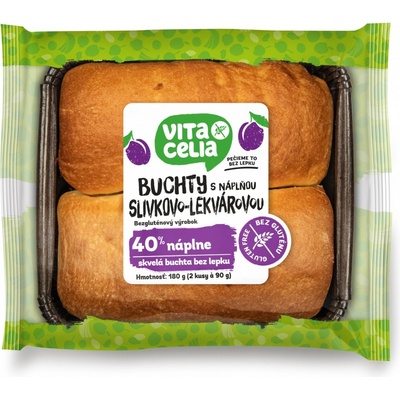 Vitacelia Buchty bezlepkové s náplňou slivkový lekvár 180 g