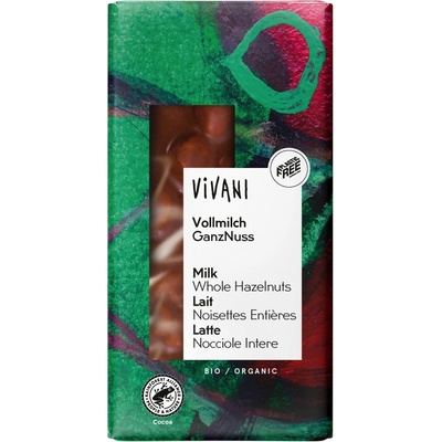 Vivani Mliečna čokoláda s lieskovými orieškami Bio 100 g