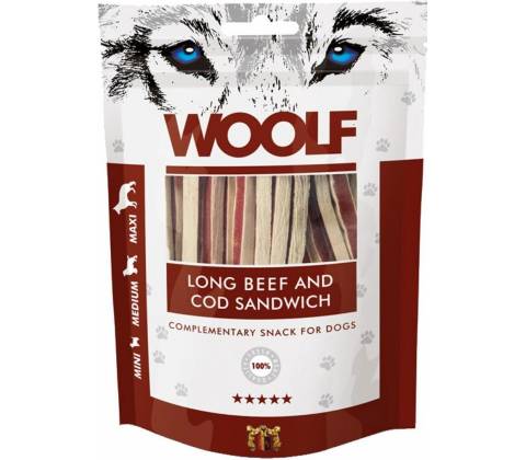 Woolf Soft Long Beef & Cod Sandwich 100 g
