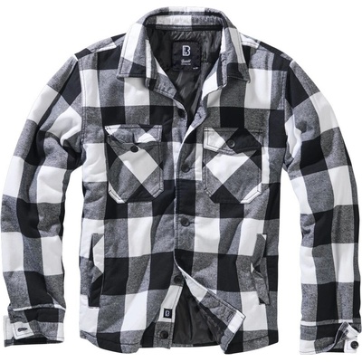 Brandit košile Lumberjacket dlouhý rukáv flanel bílo/černá