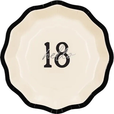 PartyDeco Papierové taniere''Hello 18'' 18 cm
