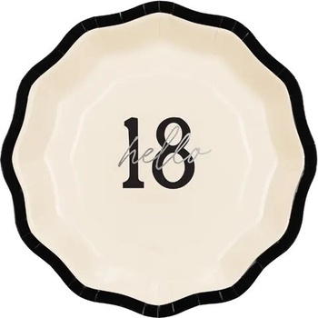 PartyDeco Papierové taniere''Hello 18'' 18 cm