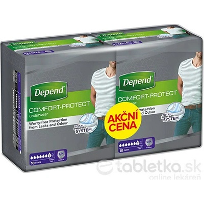 Depend Normal S/M pre mužov DUOPACK 2x 10 ks