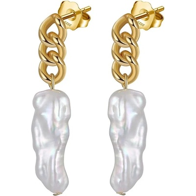 Majya Strieborné náušnice VENETIA pozlátené 11674