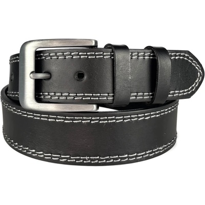 Belts 02-60-2PR-B kožený pásek černý