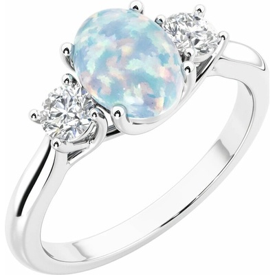 Eppi Zásnubní prsten s opálem a diamanty Brink R48132