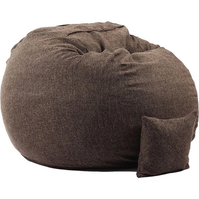 PUFRELAX Комплект, Барбарон и декоративна възглавница, 600л. , King Size, Mocha Latte, Перящ се калъф, Трансформира се в легло, Пълнеж с микс от мемори пяна и дунапрен, Гама Premium (PUF-M-KP-PT-MCLT)