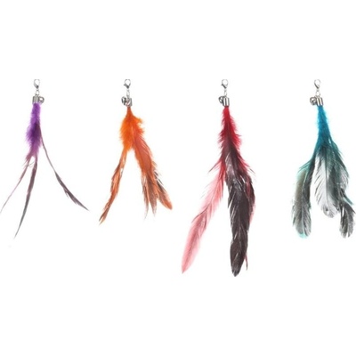 Flamingo Venz výměnný konec ke škádlítkům s peřím a rolničkou 20,5 x 7 x 3 cm