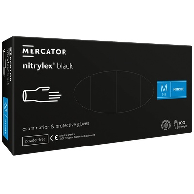 Mercator Medical Нитрилни ръкавици черни на много добра цена (103296)
