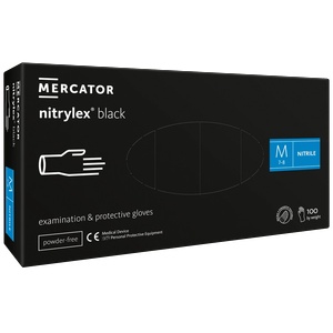 Mercator Medical Нитрилни ръкавици черни на много добра цена (103296)