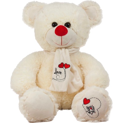 Амек Тойс Плюшена играчка Амек Тойс - Мече с кремав шал, 45 cm (040104-1)