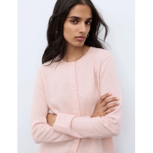 Marks & Spencer Кардиган от чист кашмир с кръгло деколте и копчета отпред Marks & Spencer розов Marks & Spencer | Rozov | ЖЕНИ | S