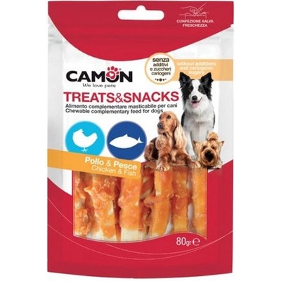 Camon Treats&Snacks Dog Pásiky treska s kuraťom 80 g