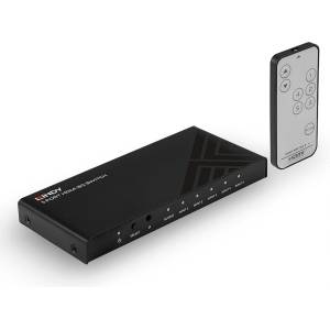 LINDY LNY-38233 : 5-портов HDMI 2.0 18G, видео превключвател, превключвател, 4K@60Hz (LNY-38233)