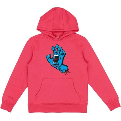 Santa Cruz Youth Screaming Hand Hood Bright Red