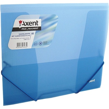 Папка PP с ластик B5 Axent Син (B5)