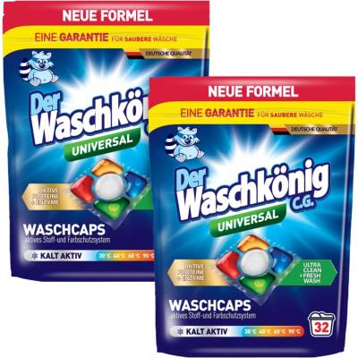 Waschkonig Univerzálne pracie kapsuly 5 komorové 2 x 32 PD