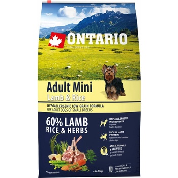 Ontario Adult Mini Lamb & Rice 6,5 kg