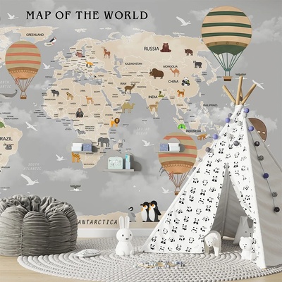 Art gift Фототапет Карта на света