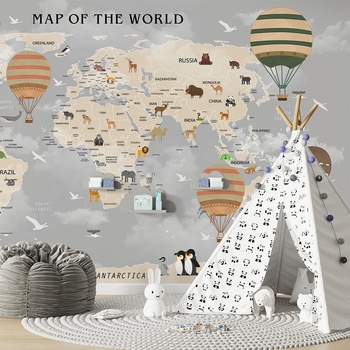 Image 1 of Art gift Фототапет Карта на света
