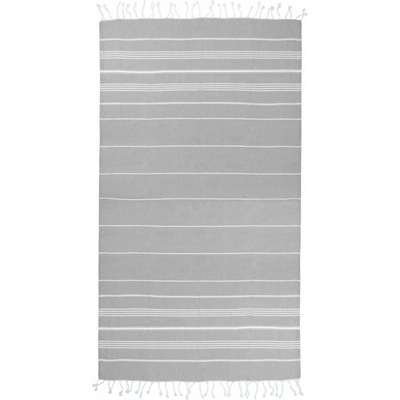 The One Towelling 1019 SULTAN Haman uterák light grey white 100 x 180 cm