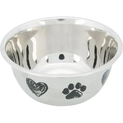 TRIXIE Stainless Steel Bowl - Купа за кучета за храна и вода с неплъзгащо дъно, 1000 мл