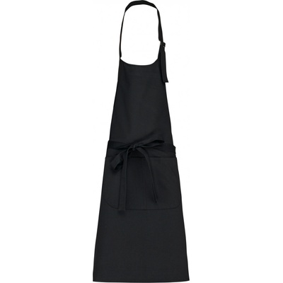 Kariban Zástěra pratelná na 60°C uni černá