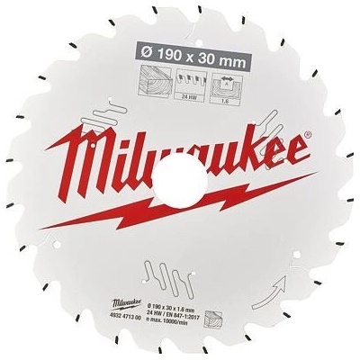MILWAUKEE Kotouče pro okružní pily CSB P W 190 x 30 x 1,6 x 24ATB 1 ks 4932471300